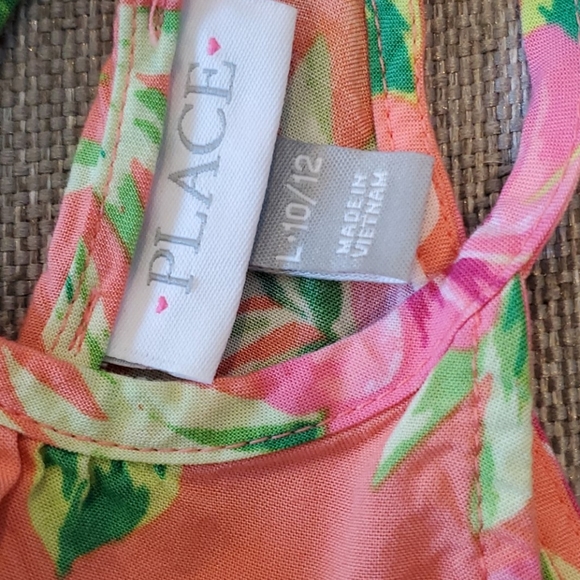 3 for $10 TCP Childrens Place Aloha Hawaiian Short Halter one piece Romper sz 10 - Picture 3 of 5